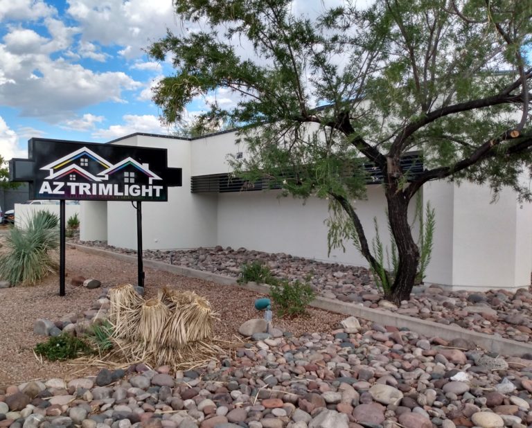 Outdoor image of the office with AZ Trimlight sign